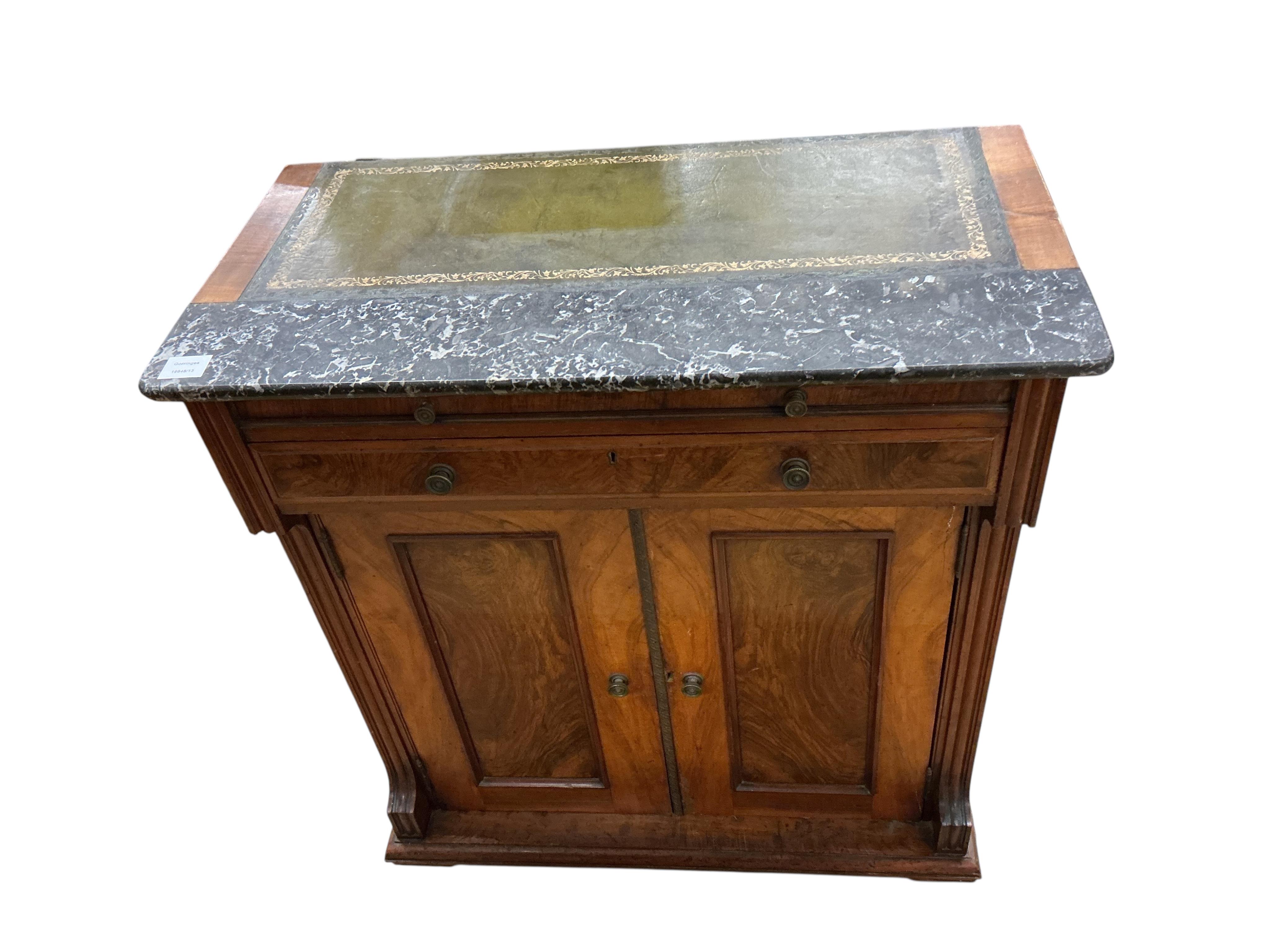 An early Victorian mahogany side cabinet, width 82cm, depth 42cm, height 86cm